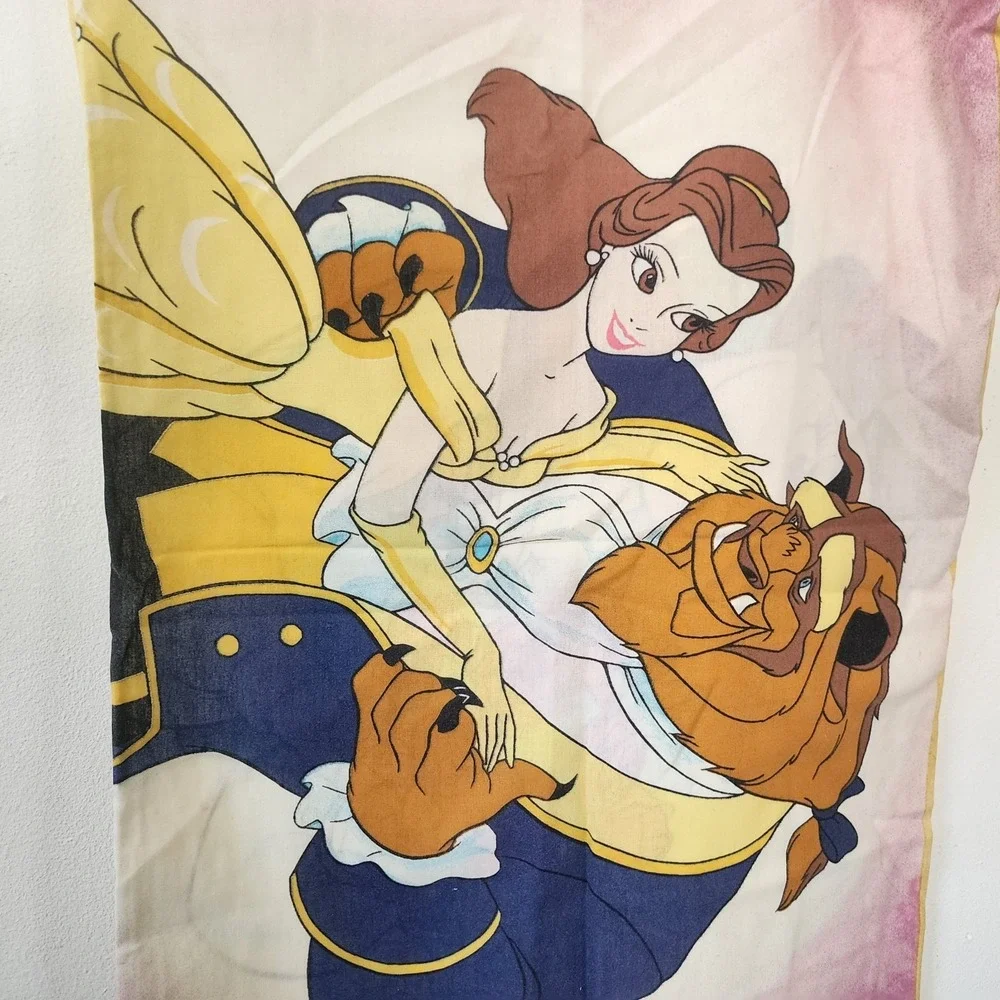Vintage Beauty And The Beast Pillowcase 1990s 2 Sided